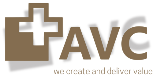 AVC Logo Gold and Gray Shade