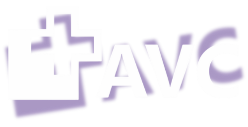AVC Logo White and Purple Shade